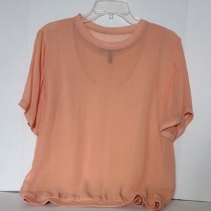 🌟3 $10 items for $20BCBGMAXAZRIA sheer peach blouse